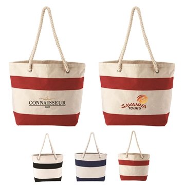 25 Customized Cotton Resort Tote Bag with Rope Handle - Heavy ...
