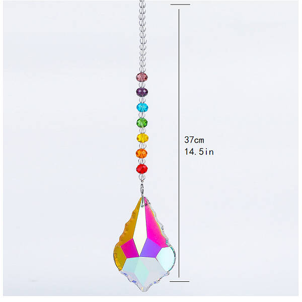 Chakra Theme K9 Crystal Glass Big Pendant Decorations