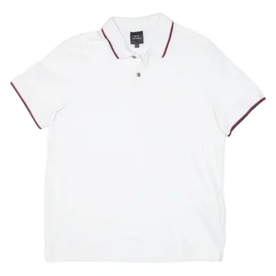 ARMANI EXCHANGE Mens Polo Shirt White L