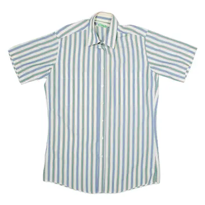 DINO LORENZI Mens Shirt Blue Striped M