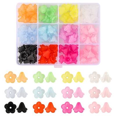 144Pcs 12 Colors Opaque Acrylic Beads