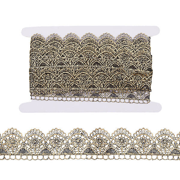 5 Yards Polyester Wavy Flower Lace Trim