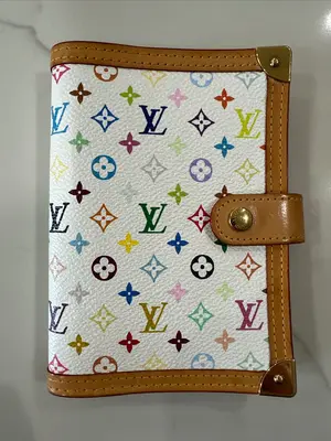 Pre-owned Louis Vuitton leather small leather goods MULTICOLOR AGENDA PM HANDBOOK COVER