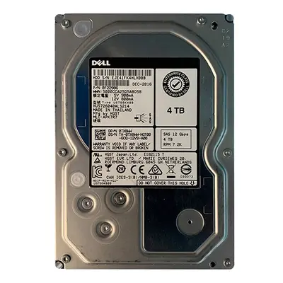 TX8WW Dell 4TB 12Gb/s SAS 7200 3.5-Inch Hard Drive