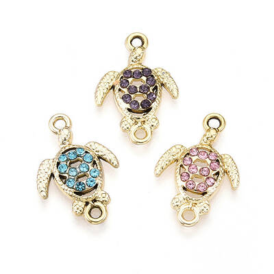 Alloy Rhinestone Connector Charms
