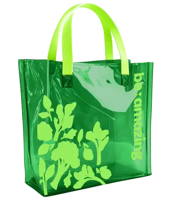 Be Amazing Green Transparent Tote - Y2K Style Green Design Tote