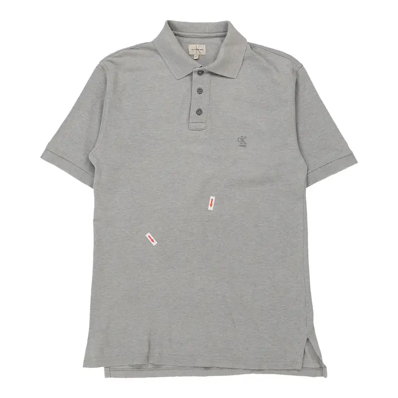 Calvin Klein Jeans Polo Shirt - Medium Grey Cotton