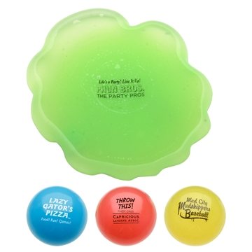 100 Custom Toss N' Splat Amoeba Ball - Liquid Filled & Reusable