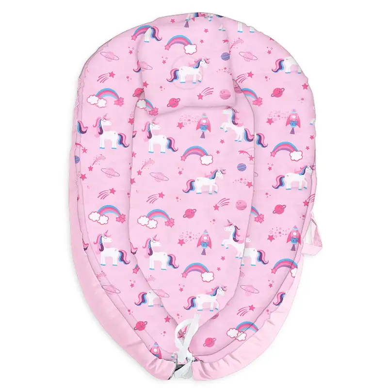 Baby Lounger, Portable and Soft Baby Nest, Babies Essential Gifts, Breathable Portable Infant Lounnger for Travel and Home