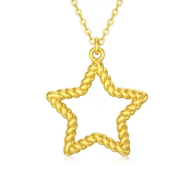 14K Gold Star Pendant Necklace