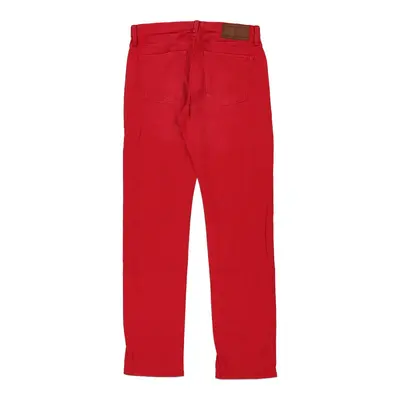 Tommy Hilfiger Slim Fit Trousers - 30W 31L Red Cotton