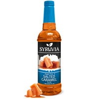Syruvia Sugar-Free Salted Caramel Syrup, 25.4 fl oz – Premium 0-Calorie Coffee Flavoring, Kosher & Gluten-Free. Perfect for...