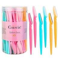 66 Eyebrow and Face Razors for Women and Men - Hair Trimmer with Protective Cover - Precise, Safe, and Beginner-Friendly Shav...