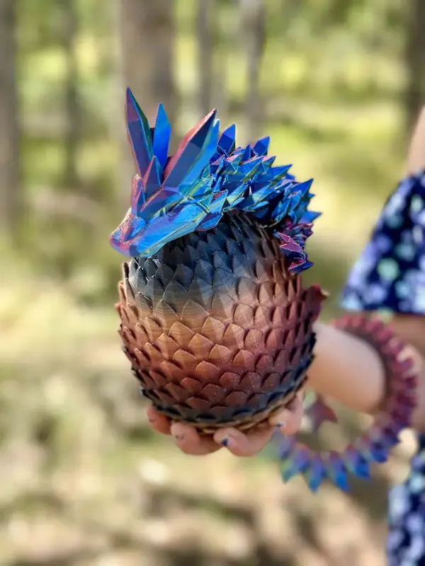 Hatchable Dragon Egg - Crystal, Rose, Gemstone, Void, Sunflower Dragon - Articulating Desk Fidget Gift - 3D Printed - Hallowe...