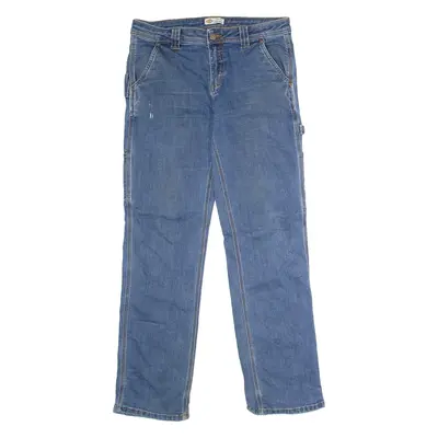 DICKIES Carpenter Womens Jeans Blue Regular Straight W34 L30