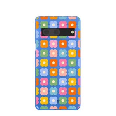 Electric Blue Petal Pop Google Pixel 7 Case
