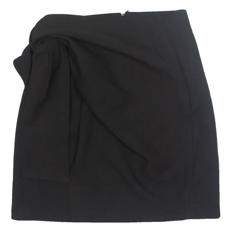 ZARA Stretch Womens Wrap Skirt Black Short M