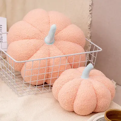 Home Decoration Pumpkin Pillow Ornaments | Color: Cherry blossom powder | Size: 35cm
