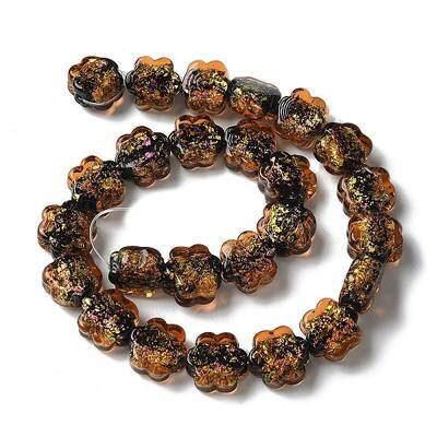 Handmade Foil Lampwork Beads Strands