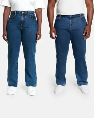 Pangaia everybody straight leg mid wash | Hem length: Gold | Waist rise: Mid | Thread color: Stacked