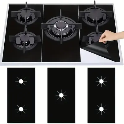 Stove Burner Cover, Reusable Non-stick Washable Stove Guard, Heat Resistant Stove Protector for Gas Range, Kitchen Appliance ...