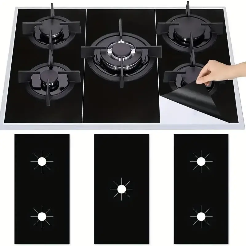 Stove Burner Cover, Reusable Non-stick Washable Stove Guard, Heat Resistant Stove Protector for Gas Range, Kitchen Appliance ...