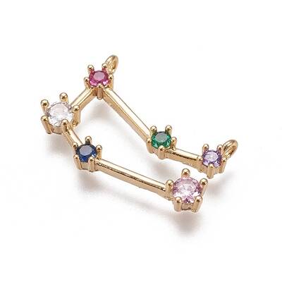 Brass Micro Pave Cubic Zirconia Pendants