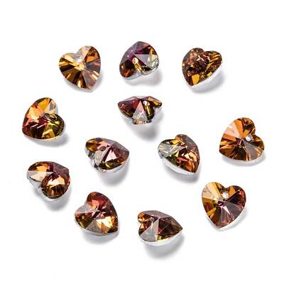 Electroplate Glass Charms
