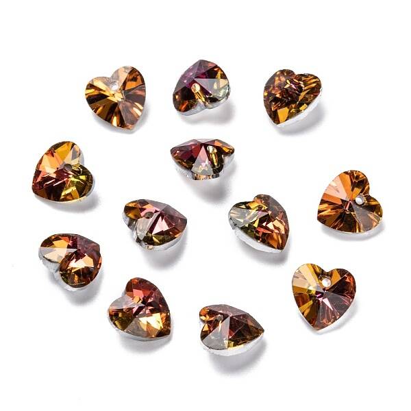Electroplate Glass Charms