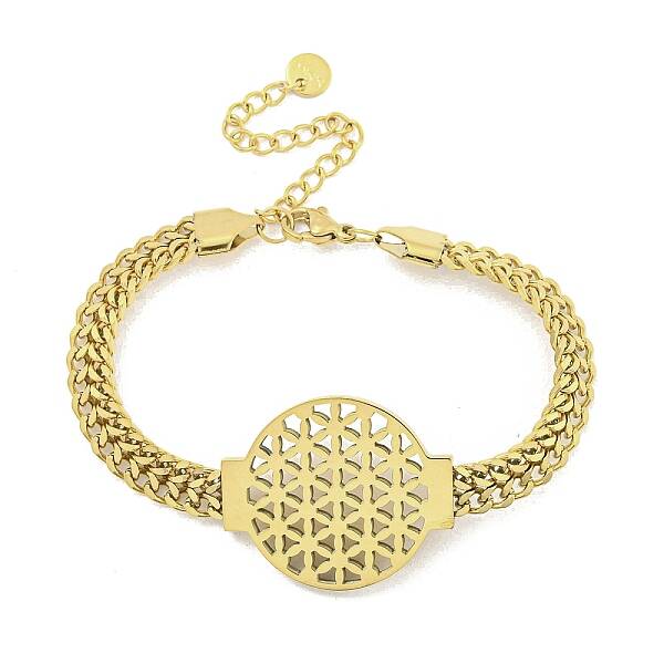 Hollow Lantern 304 Stainless Steel Link Twisted Chain Bracelets for Women