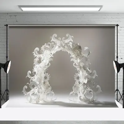 Transparent White Arch Wedding Backdrop For Photo