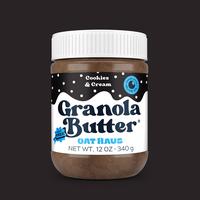 Oat Haus Cookies & Cream Granola Butter -Cocoa Chocolate Flavor with Butter, Ideal for Breakfast or Snacking