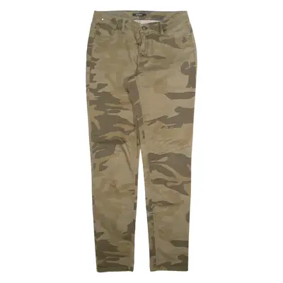 NAVY BOOT Camo Mens Trousers Green Slim Tapered W32 L32