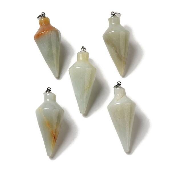 Natural Flower Amazonite Pendants