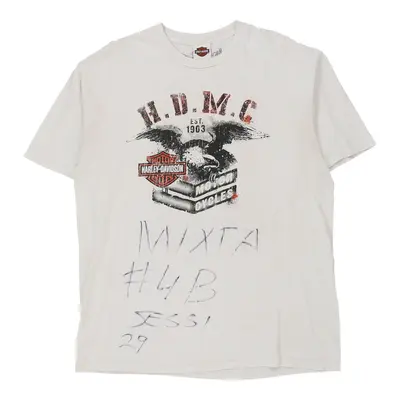 Oxford, Alabama Harley Davidson Graphic T-Shirt - XL White Cotton