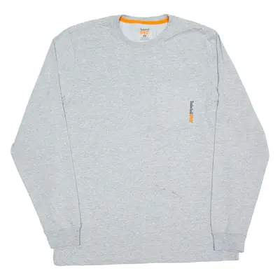 TIMBERLAND PRO Mens T-Shirt Grey Long Sleeve L