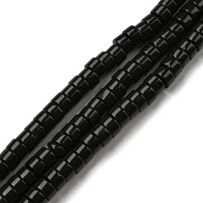 Natural Black Stone Beads Strands