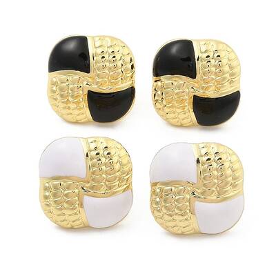PVD Vacuum Plating Golden 304 Stainless Steel Stud Earrings for Women