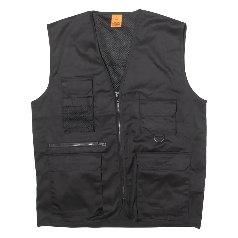RESULT Utility Mens Workwear Gilet Black Twill L