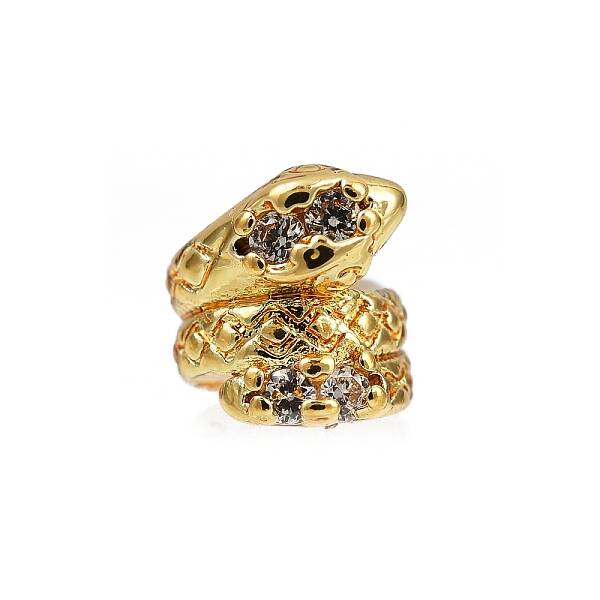 Rack Plating Brass Clear Cubic Zirconia Beads