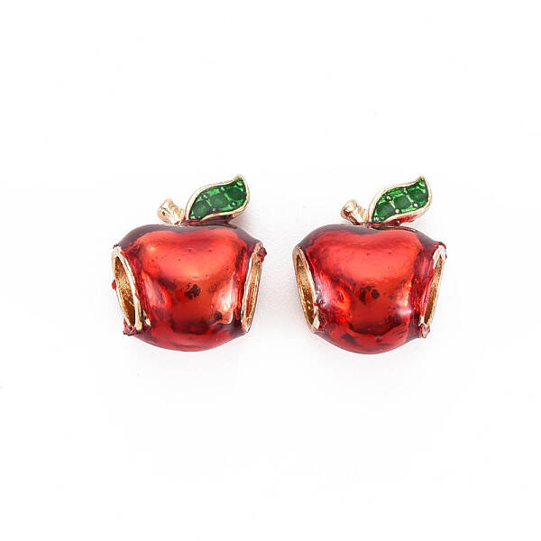 Rack Plating Alloy Enamel European Beads