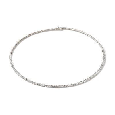 Rack Plating Brass Cubic Zirconia Elasticity Necklaces