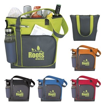 50 Promotional Market Cooler Tote - Heat-Sealed & Multi-Pocket