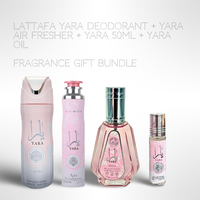 Most Loved Yara Bundle-Lattafa Yara Deodorant + Yara AIR FRESHER + Yara 50ML + Yara Oil 10ml - Fragrance Collection Starter P...