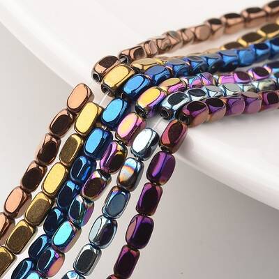 Electroplate Non-magnetic Synthetic Hematite Bead Strands