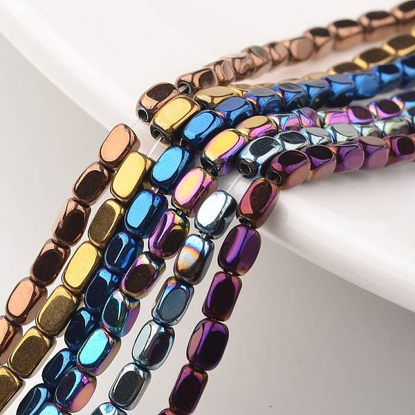 Electroplate Non-magnetic Synthetic Hematite Bead Strands