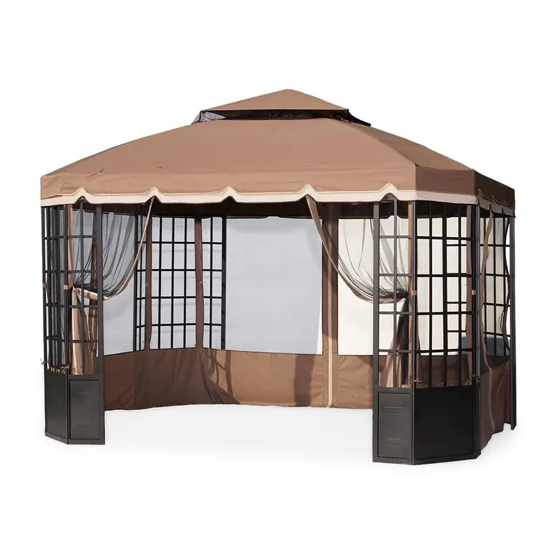 SUNJOY Ginger Snap+Golden+Black Replacement Canopy For Bay Window Gazebo (10X12 Ft) L-GZ120PST-2 Sold At Sears US