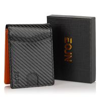 EOJN Men's Slim Wallet with RFID Blocking extension cord hanger compact storage organizer