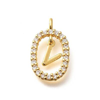 Brass Micro Pave Cubic Zirconia Pendants