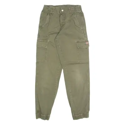 DICKIES Cargo Mens Trousers Green Regular Tapered W24 L28